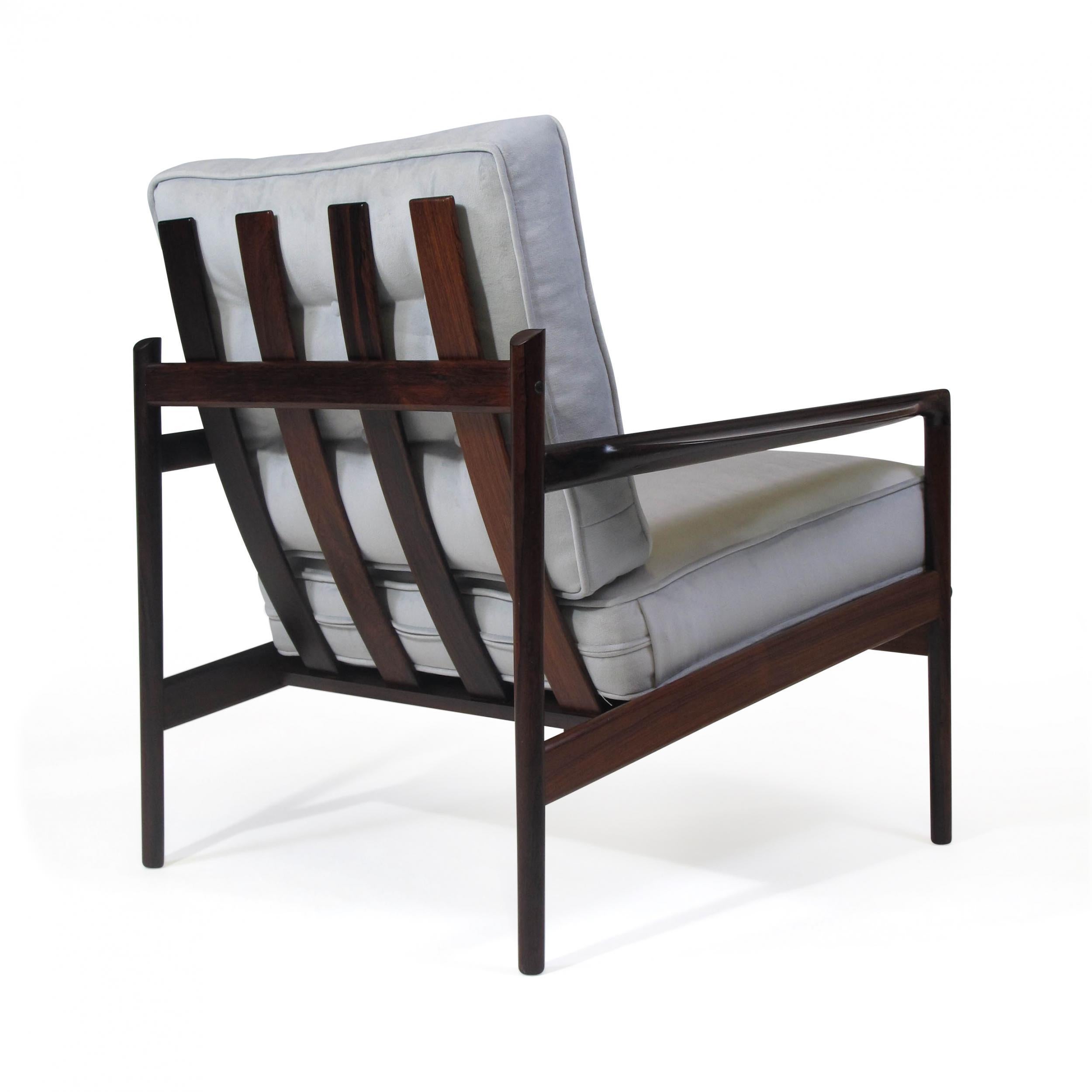 Danish IB Kofoed Larsen Rosewood Lounge Chairs