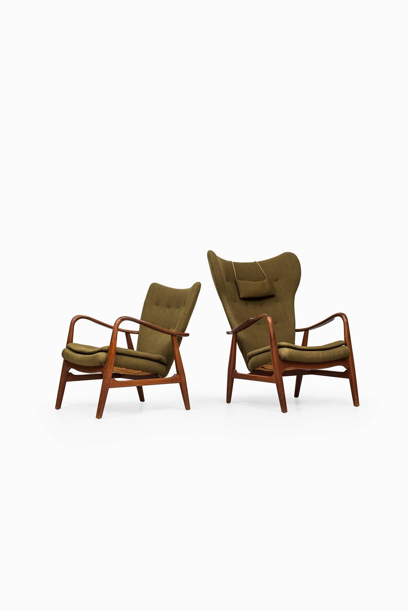 Ib Madsen & Acton Schubell Easy Chair with Stool by Madsen & Schubell in Denmark 3