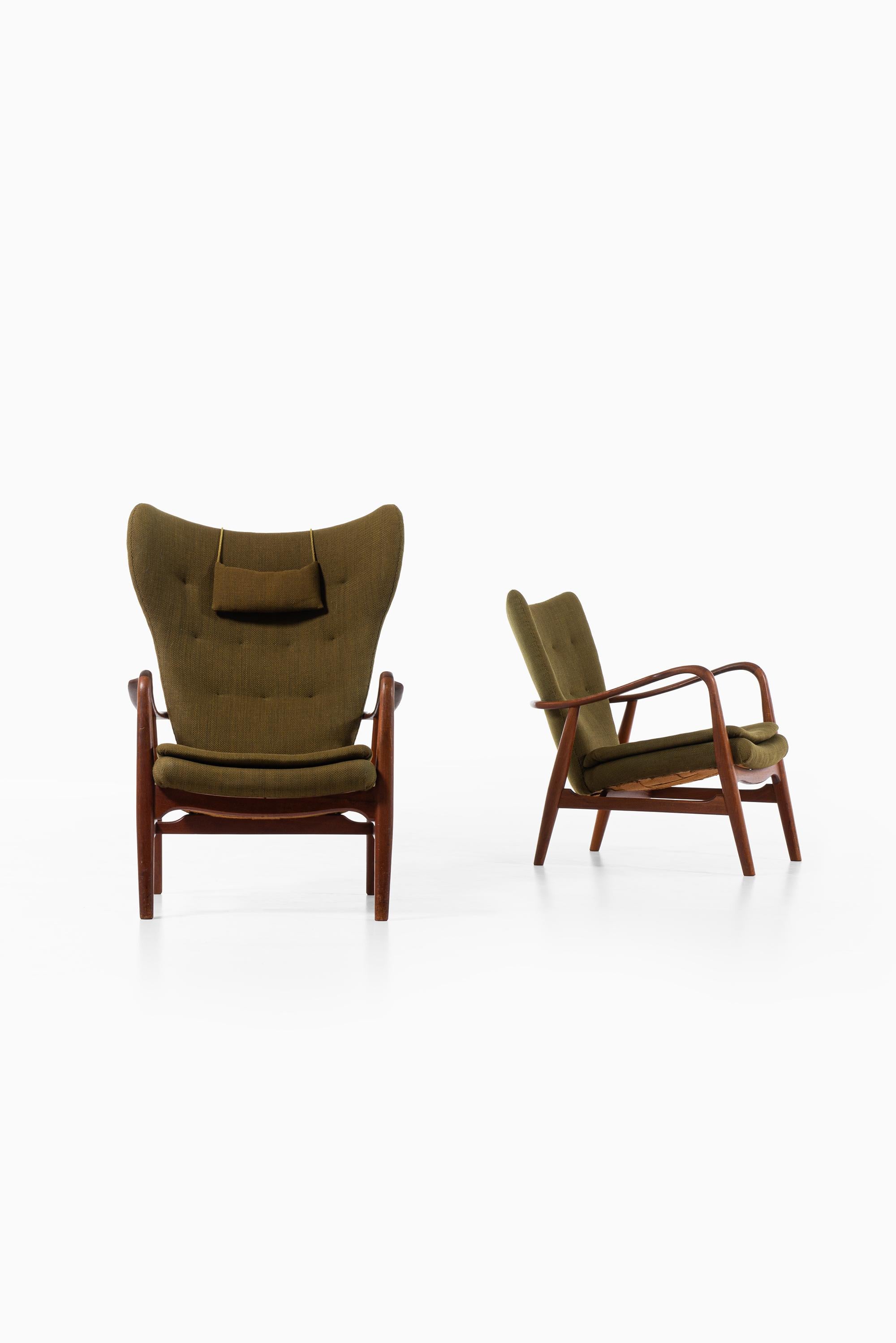 Danish Ib Madsen & Acton Schubell Easy Chairs Produced by Madsen & Schubell in Denmark