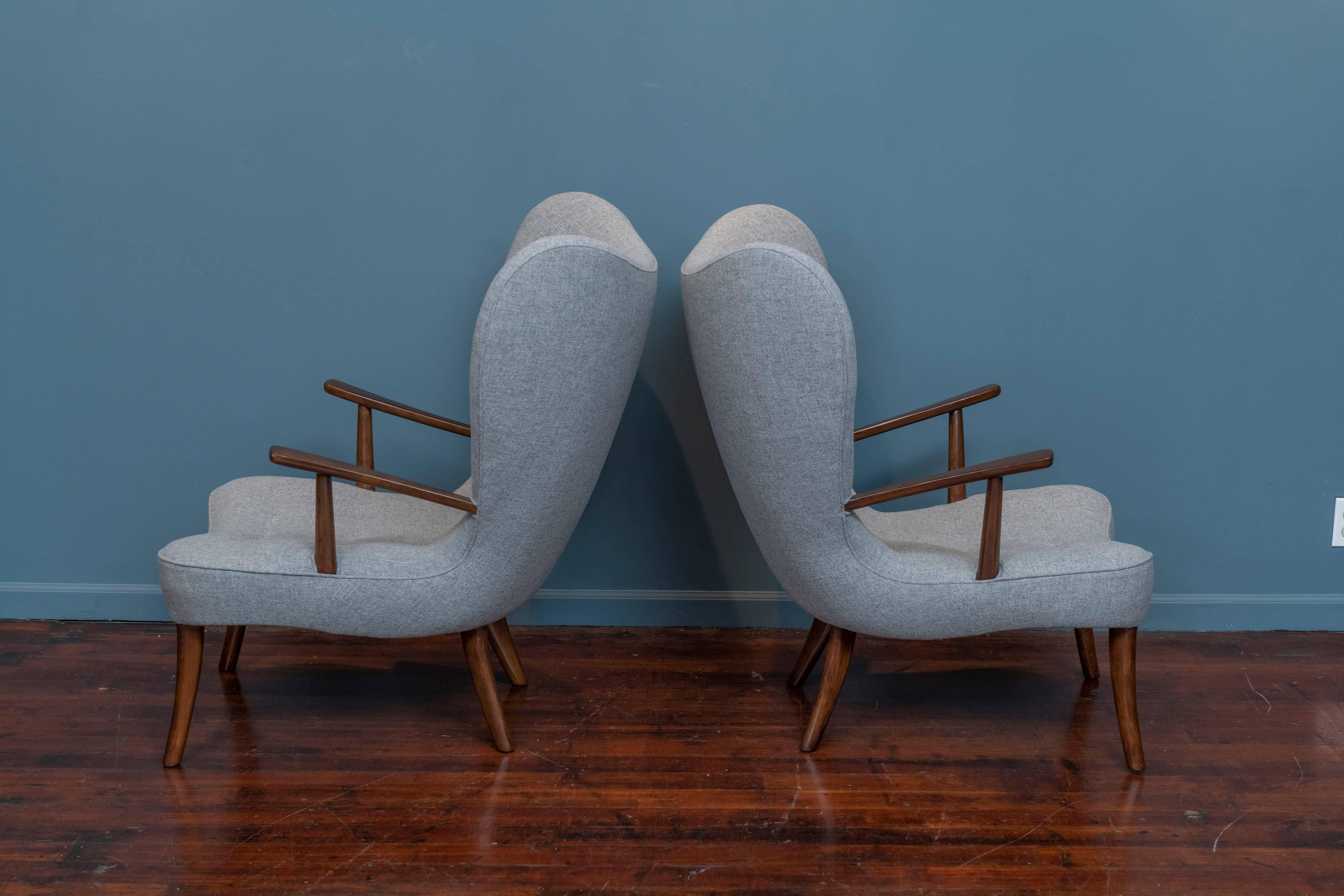 Upholstery Ib Madsen and Acton Schubell Lounge Chairs