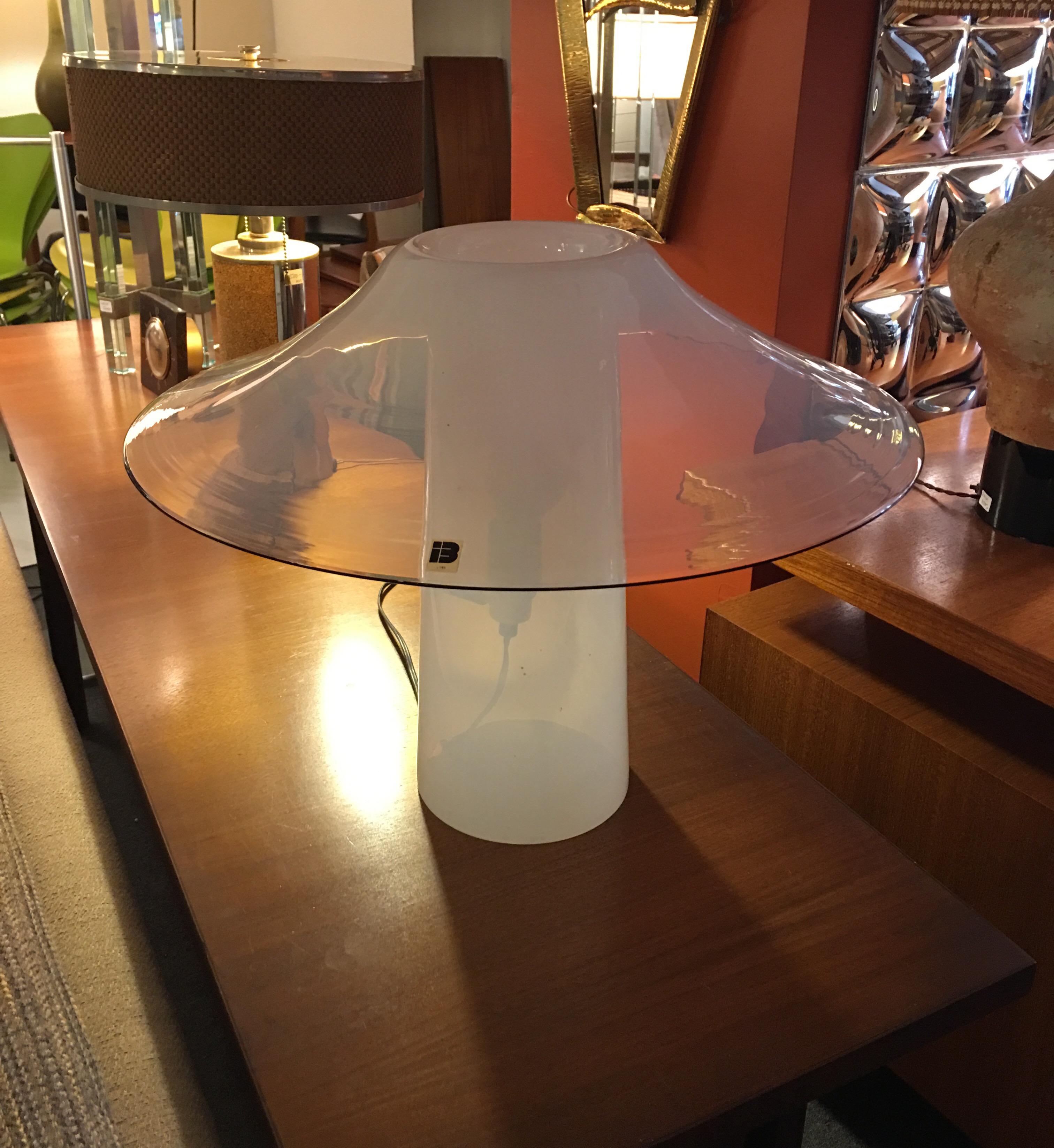 Mid-Century Modern IB Tre Italian Glass Table Lamp