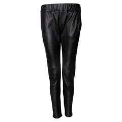 Ibana, black leather trousers