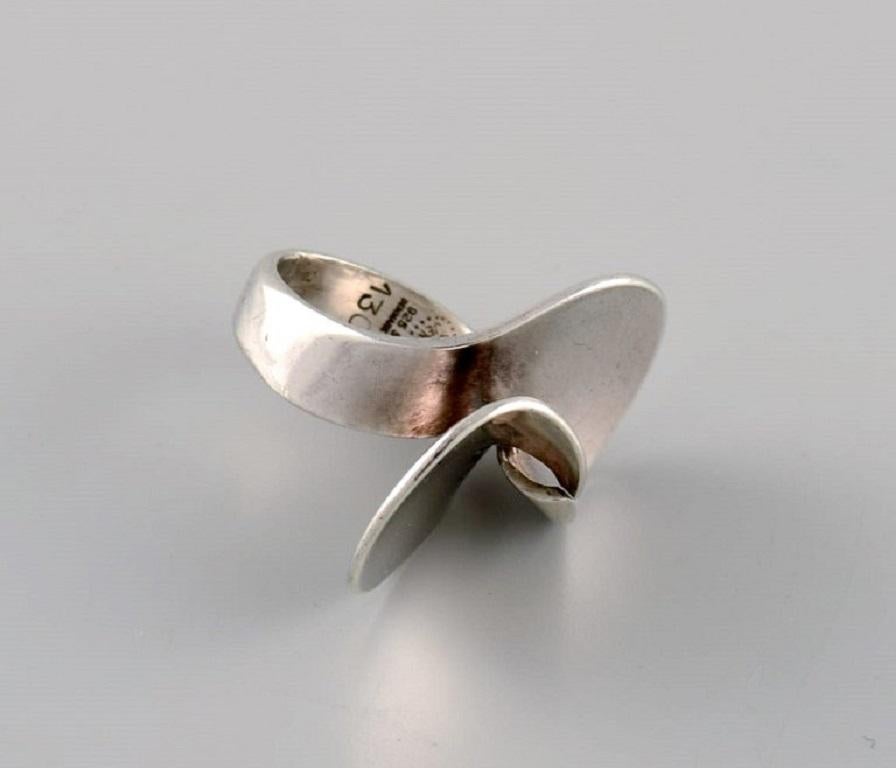 Ibe Dahlquist '1924-1996' for Georg Jensen, Modernist Ring in Sterling Silver In Excellent Condition In bronshoj, DK