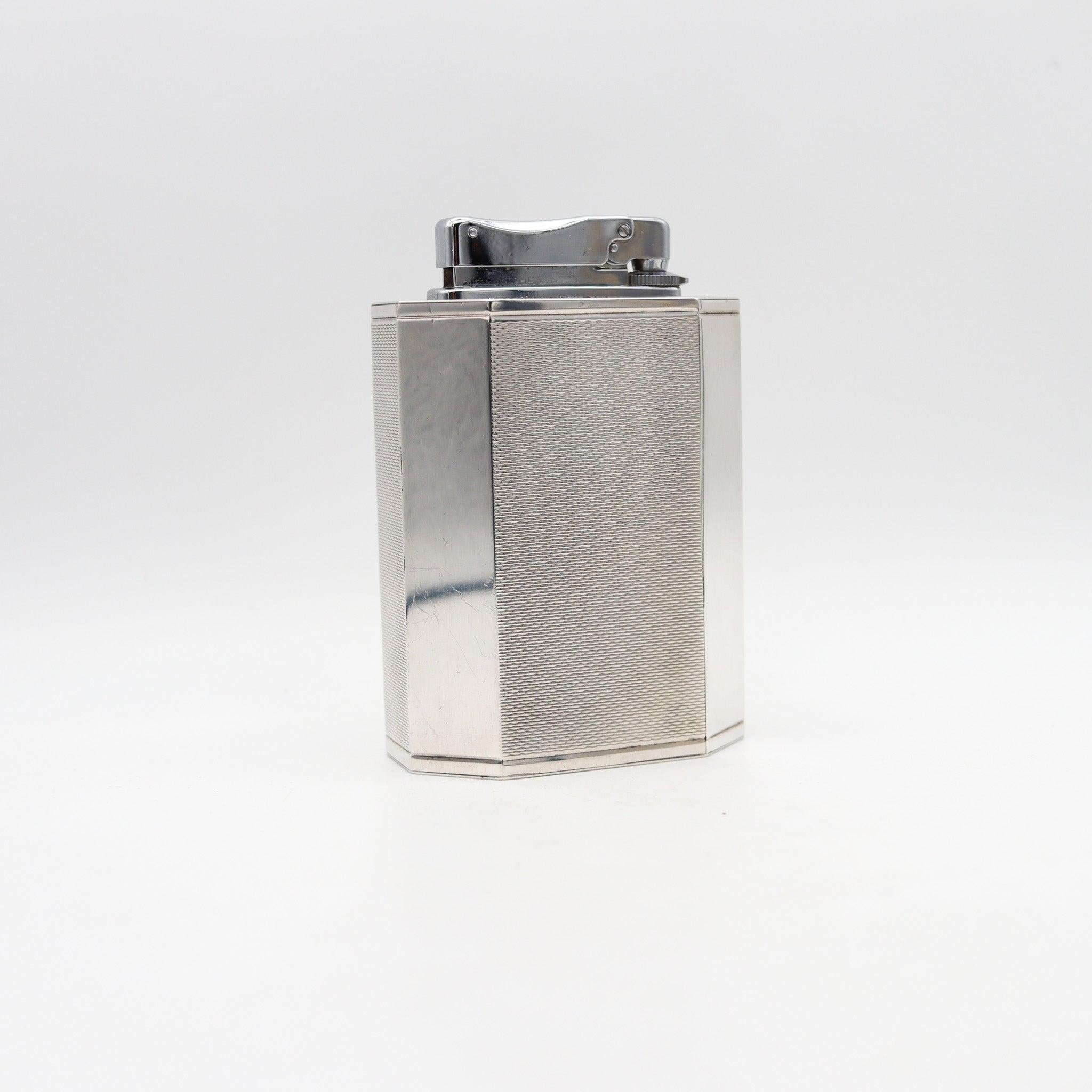 Modernist table desk lighter designed by Ibelo Monopol.

This is an unusual and beautiful table-desk lighter, created by the Ibelo Monopol company in West-Germany during the post-war mid-century periods, back in the 1960. The elegant tall lighter