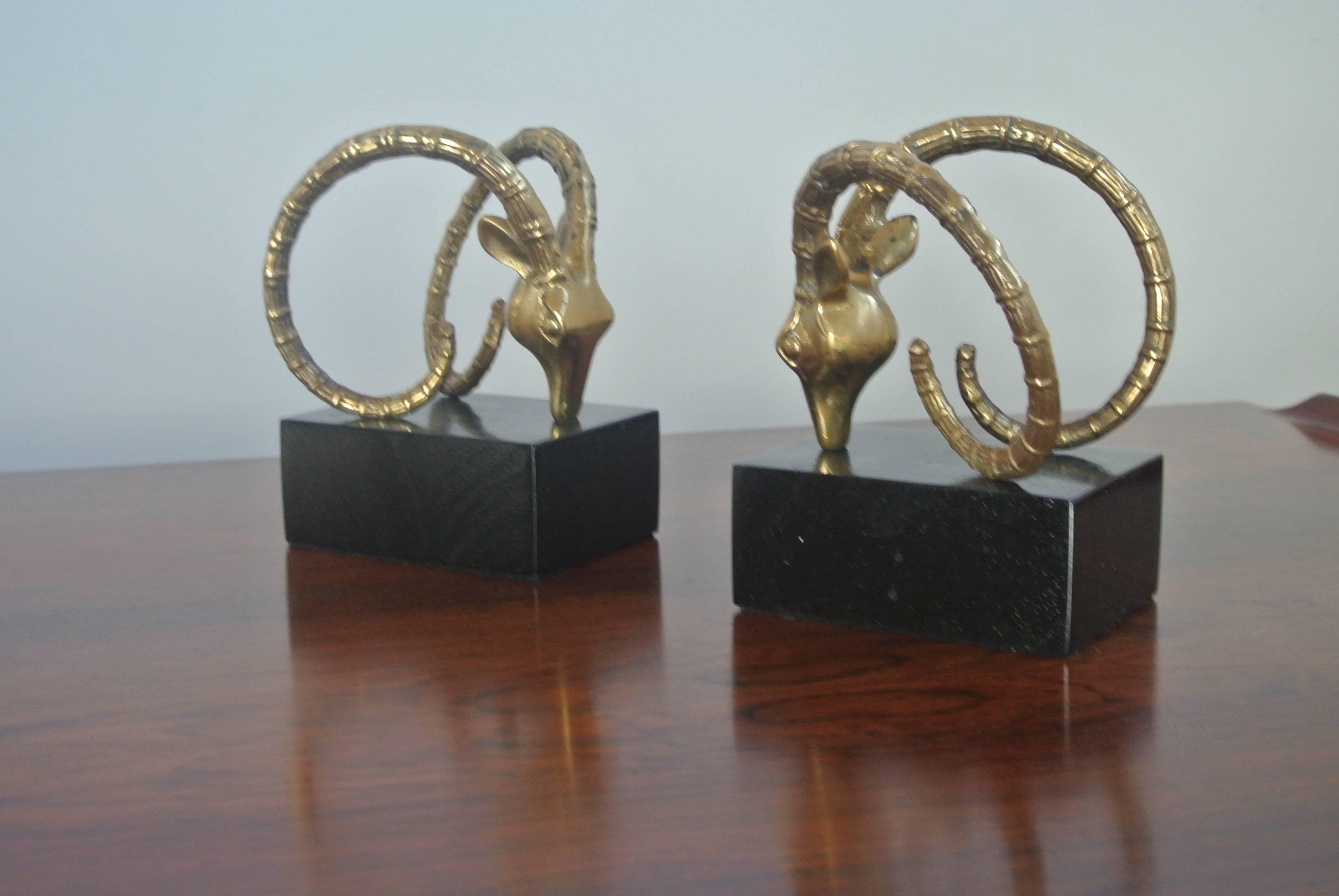 Mid-Century Modern Ibex Bookends in the Manner of Alain Chervet For Sale