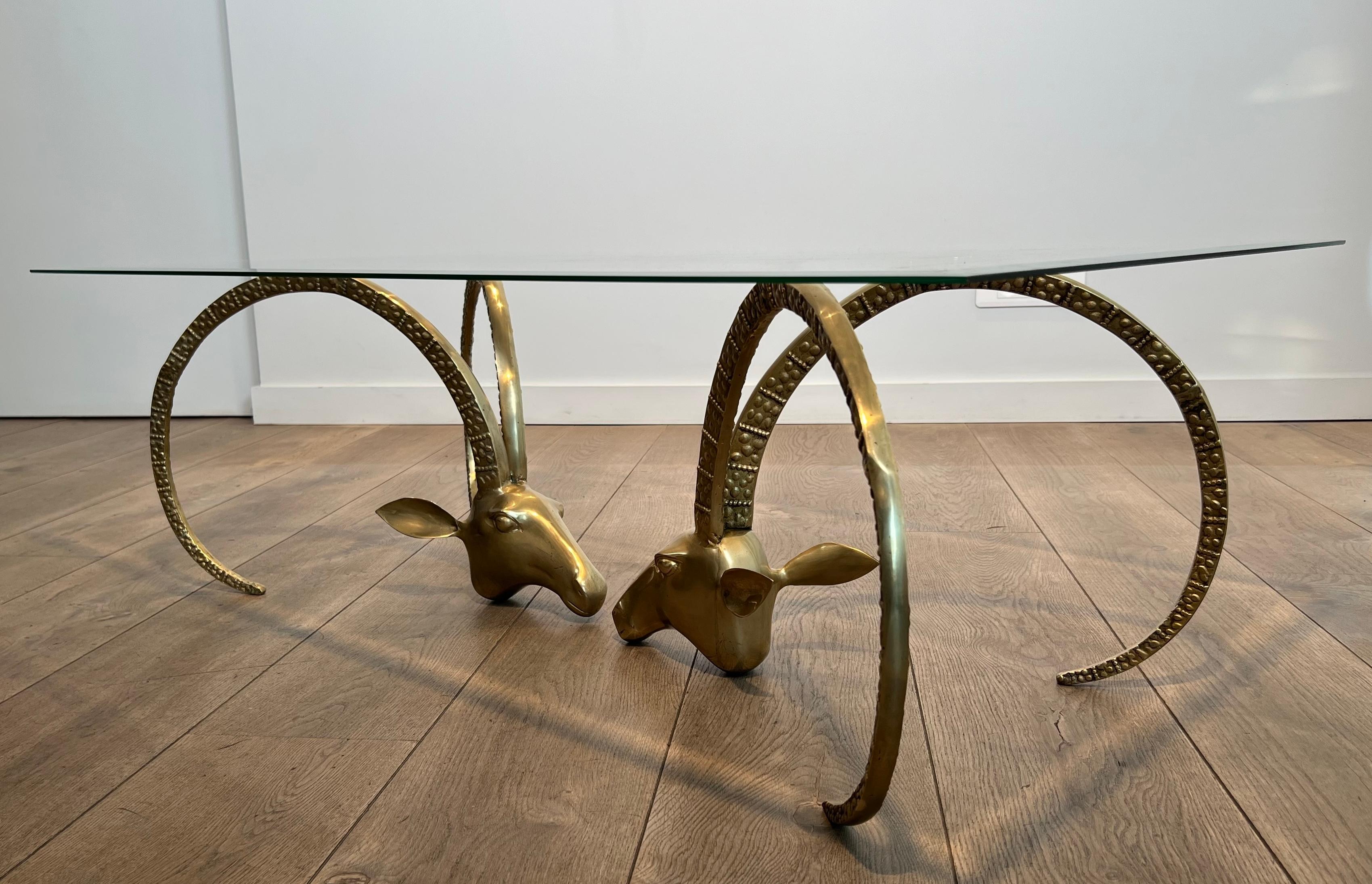 Table basse en laiton Ibex par Alain Chervet en vente 3