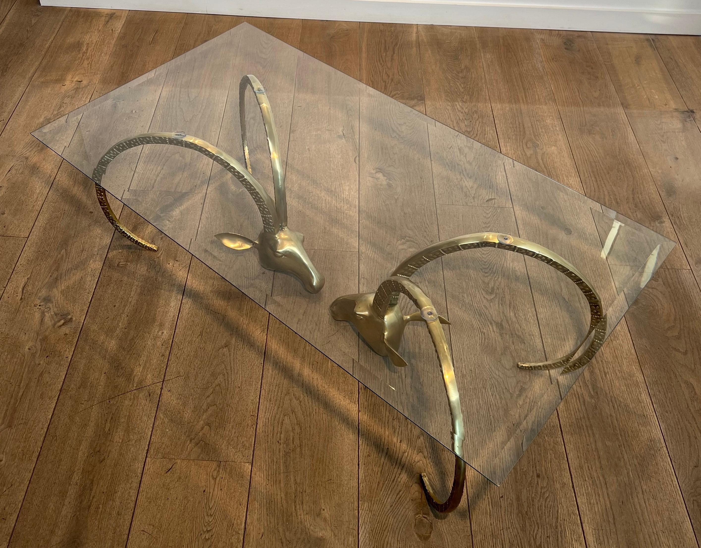 Table basse en laiton Ibex par Alain Chervet en vente 4