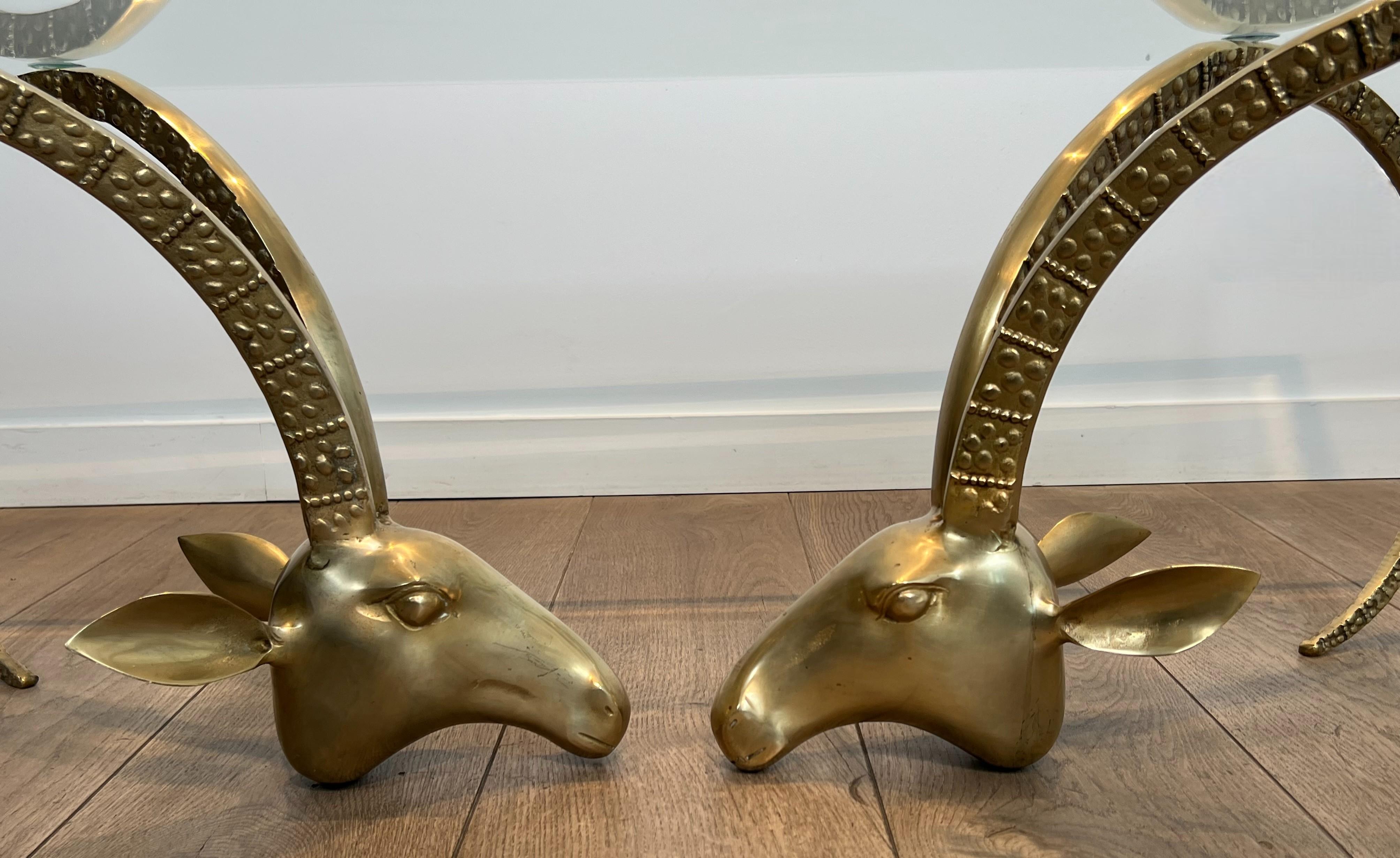 Table basse en laiton Ibex par Alain Chervet en vente 9