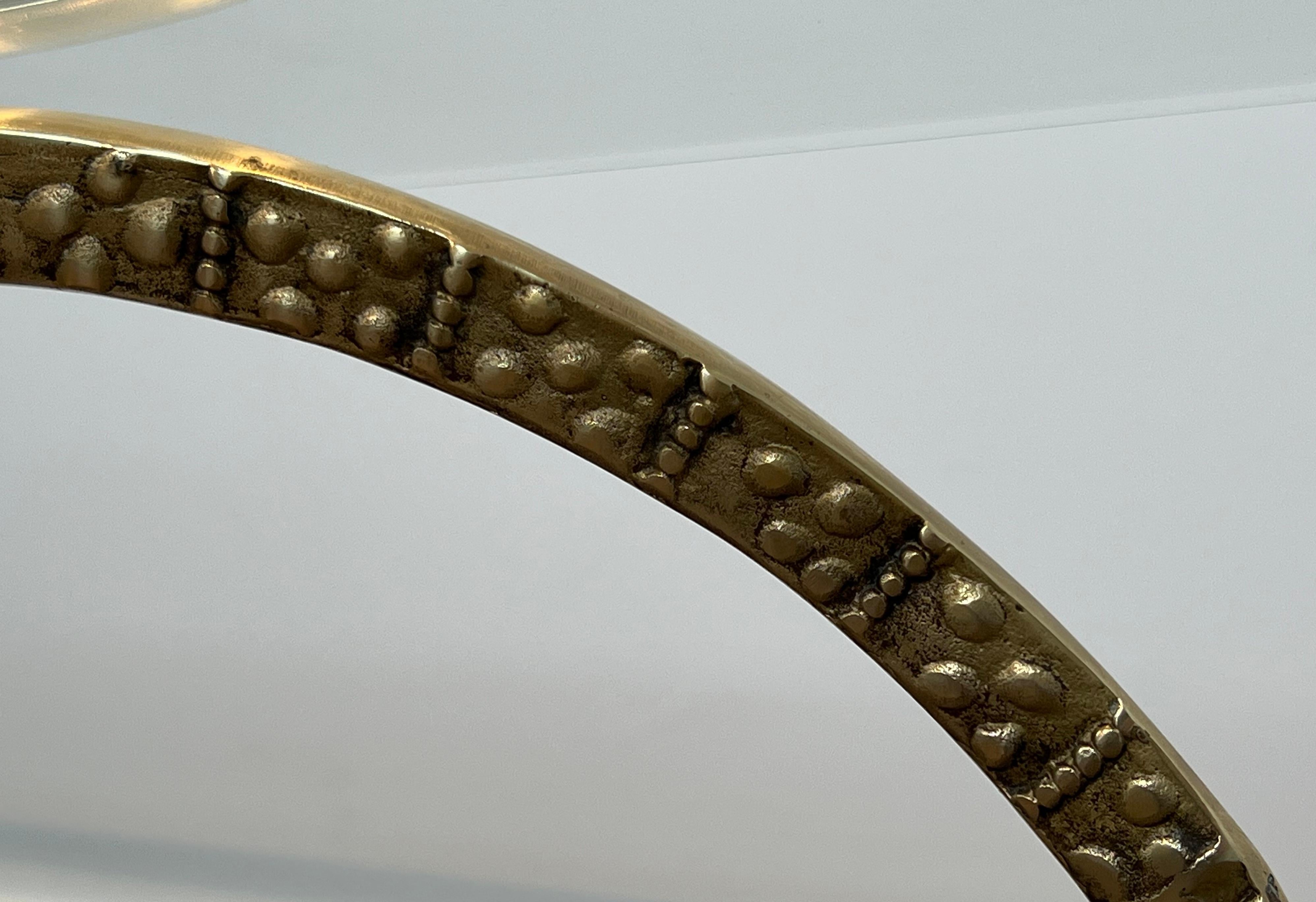 Table basse en laiton Ibex par Alain Chervet en vente 12