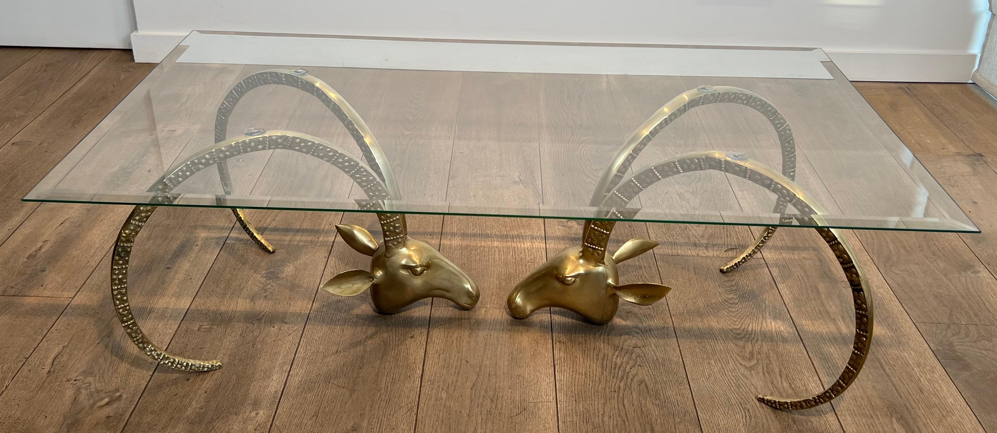 Table basse en laiton Ibex par Alain Chervet en vente 13