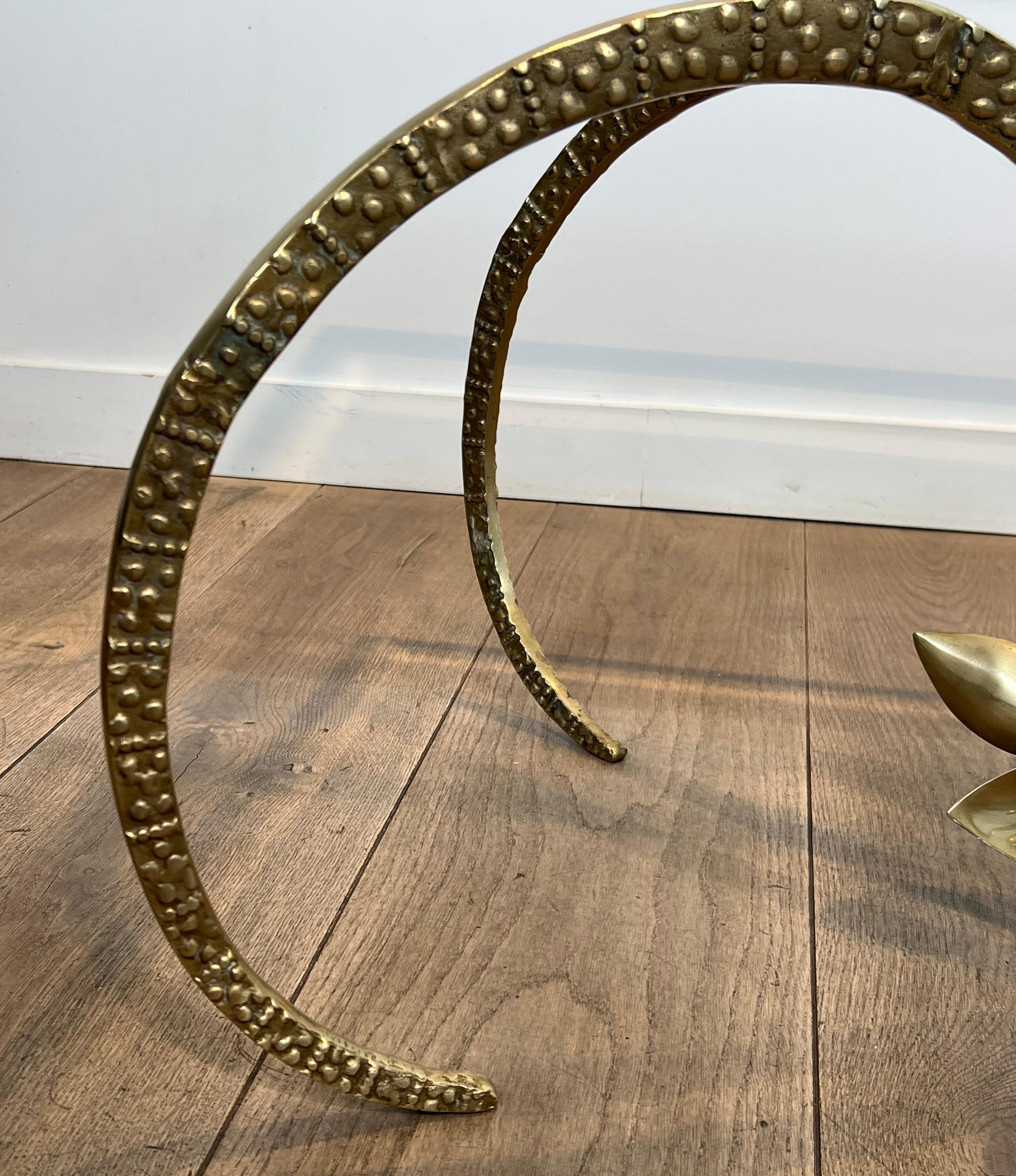 Table basse en laiton Ibex par Alain Chervet Bon état - En vente à Marcq-en-Barœul, Hauts-de-France