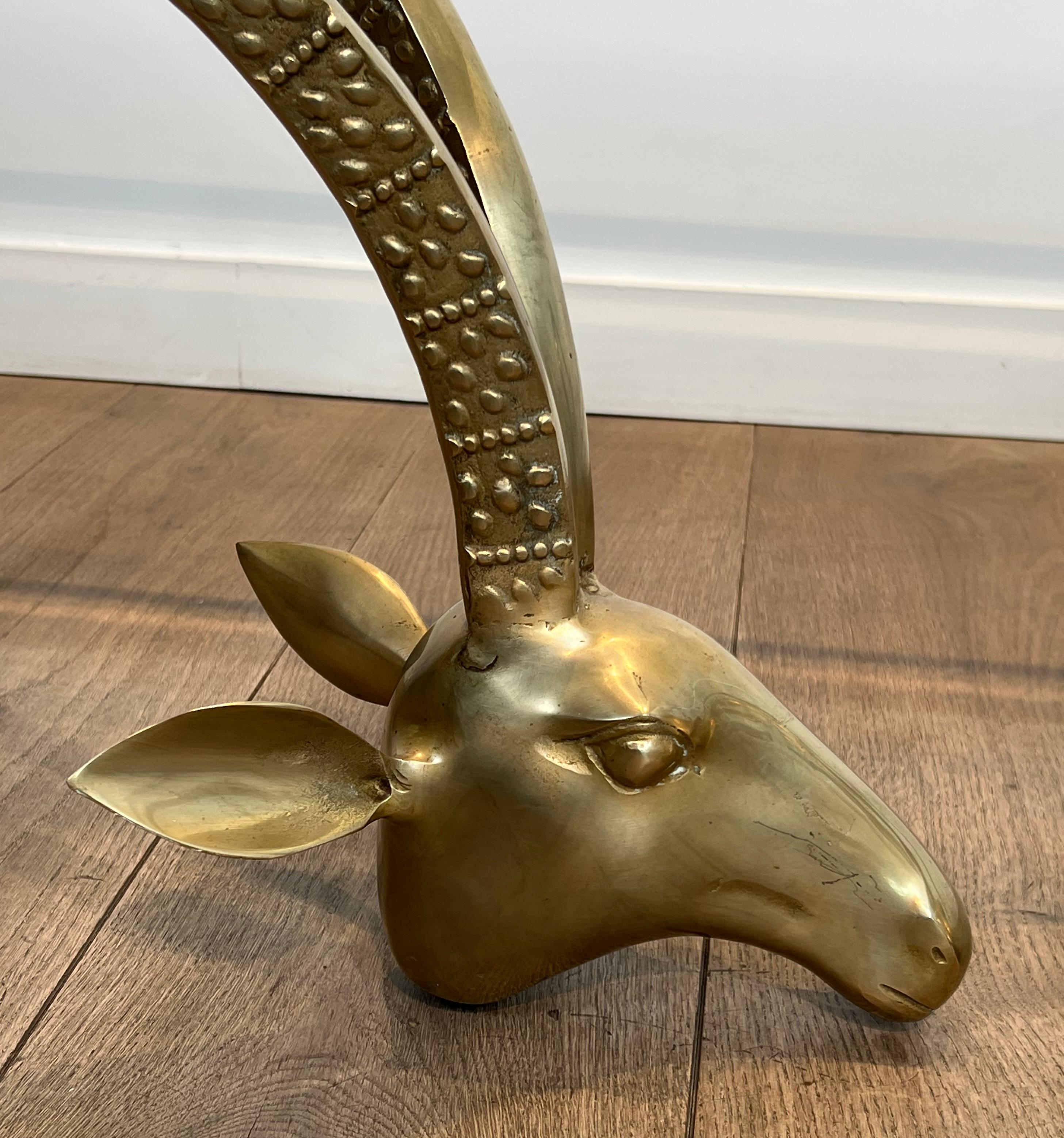 Laiton Table basse en laiton Ibex par Alain Chervet en vente