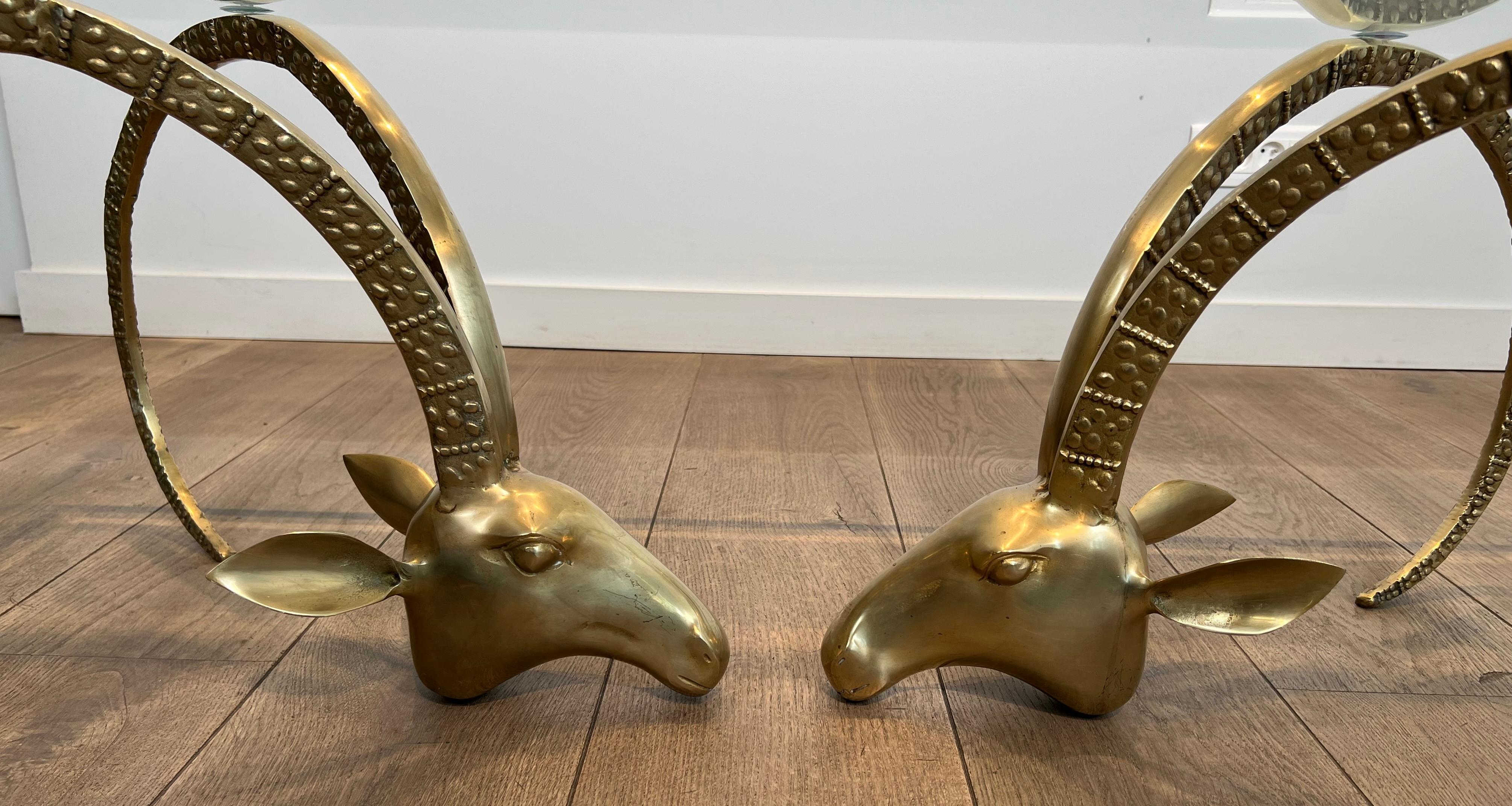 Table basse en laiton Ibex par Alain Chervet en vente 1