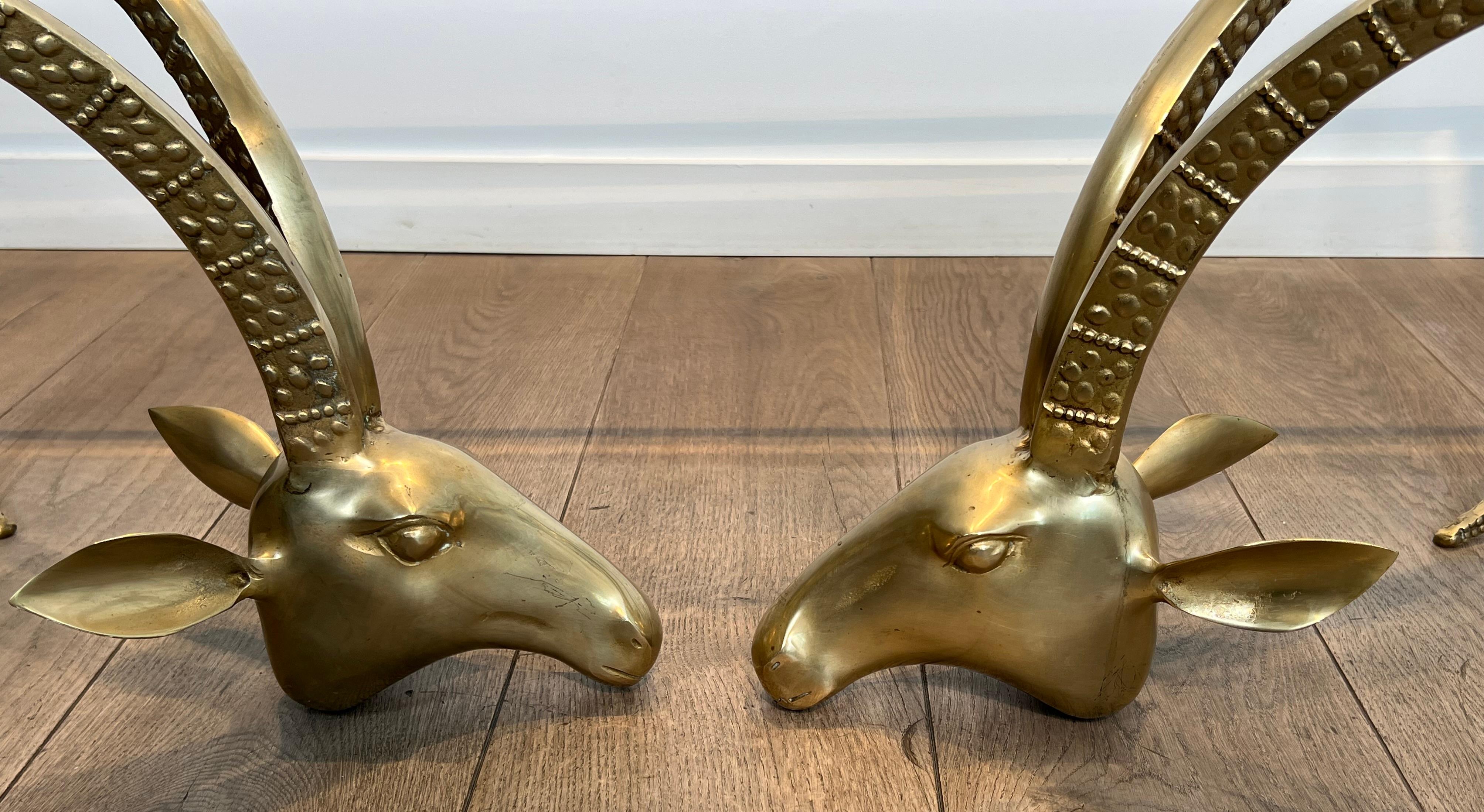 Table basse en laiton Ibex par Alain Chervet en vente 2