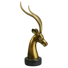 Ibex  Bronze Oversized Sculpture on Marble Base