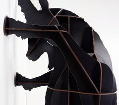 "Ibex" Brushed Black Fausto Wall Storage by Ibride - Benoit Convers - France