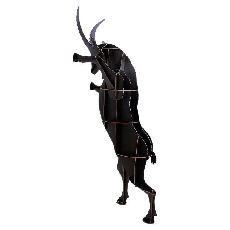 "Ibex" Brushed Black Fausto Wall Storage by Ibride - Benoit Convers - France