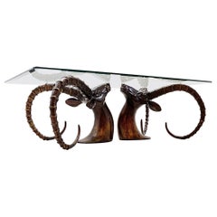 "Ibex" coffee table in the style of Alain Chervet - 1970s