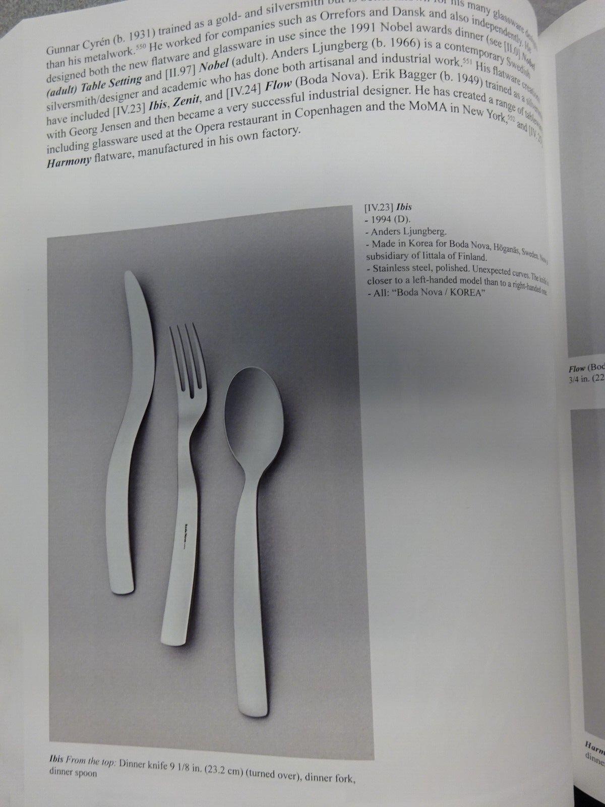 Ibis by Boda Nova Stainless Steel Flatware set 19 pcs Modern IN BOOK Modern For Sale 2