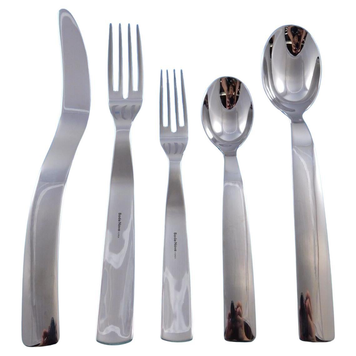 Ibis by Boda Nova Stainless Steel Flatware set 19 pcs Modern IN BOOK Modern en vente