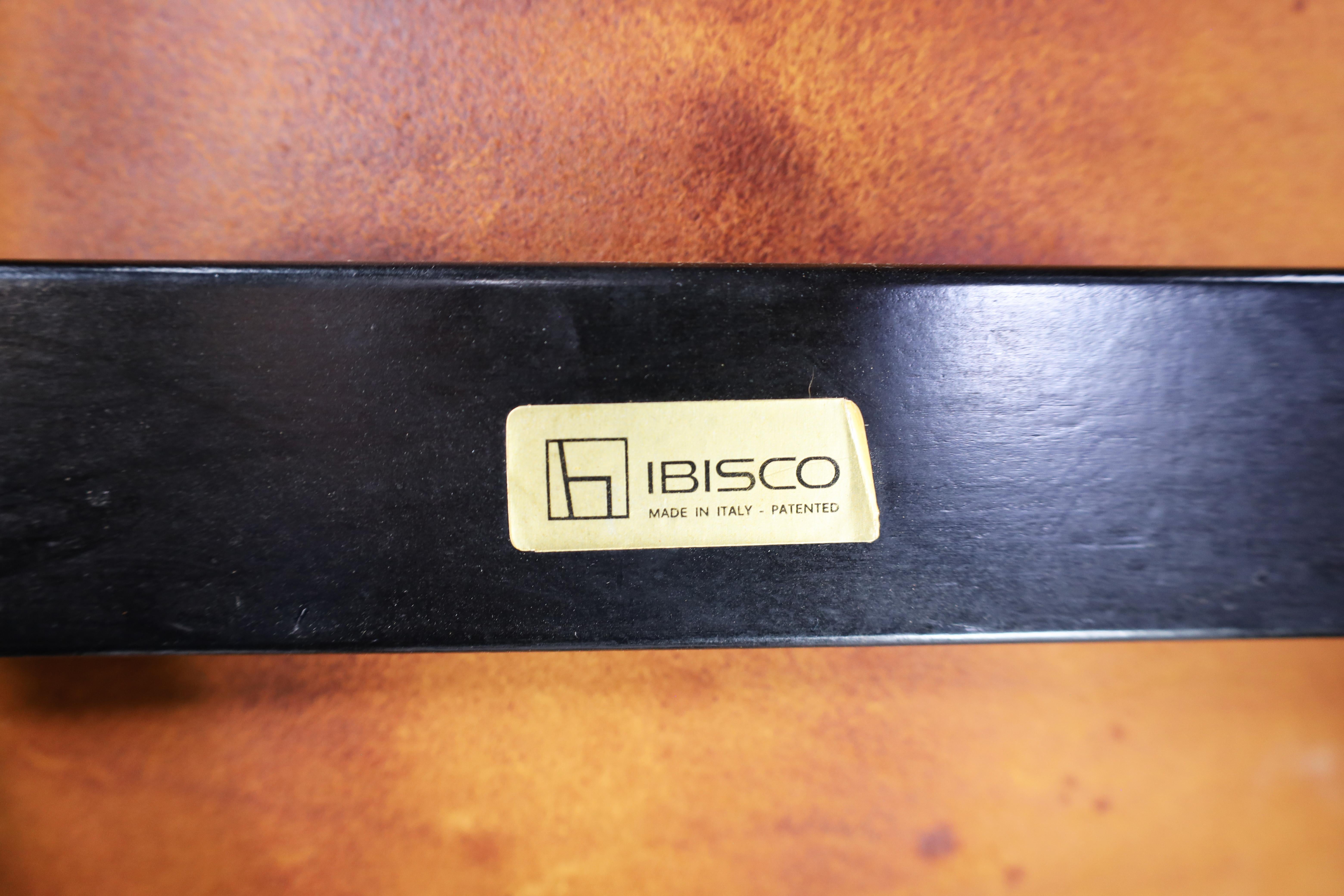 Ibisco Sedie-Set aus sechs Esszimmerstühlen mit patiniertem cognacfarbenem Leder, Italien  im Angebot 7