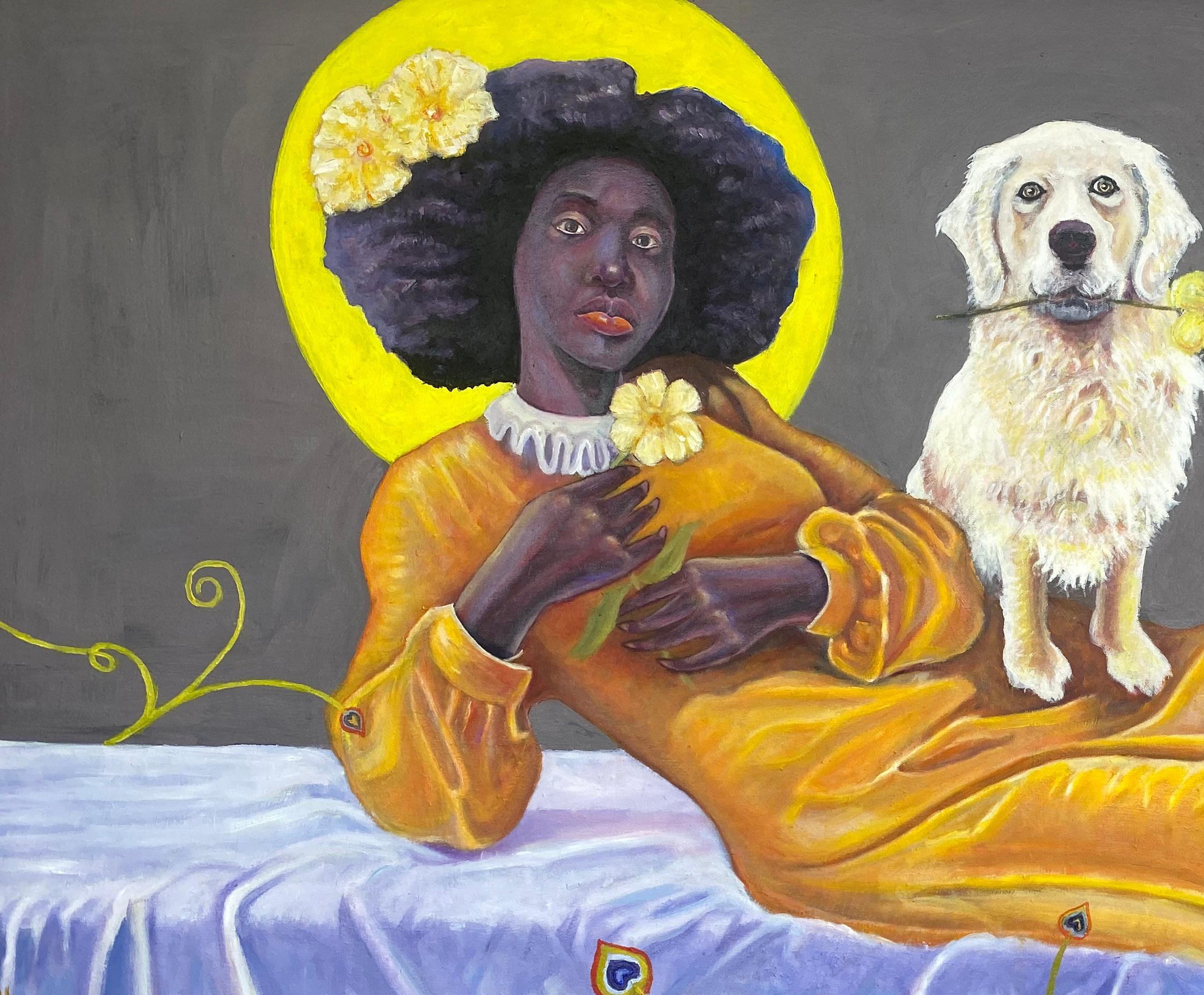 Il mio compagno - Painting di Ibitoye Emmanuel