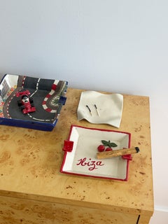 Ibiza Ashtray - Handmade Ceramic Tray with Cherry Detail