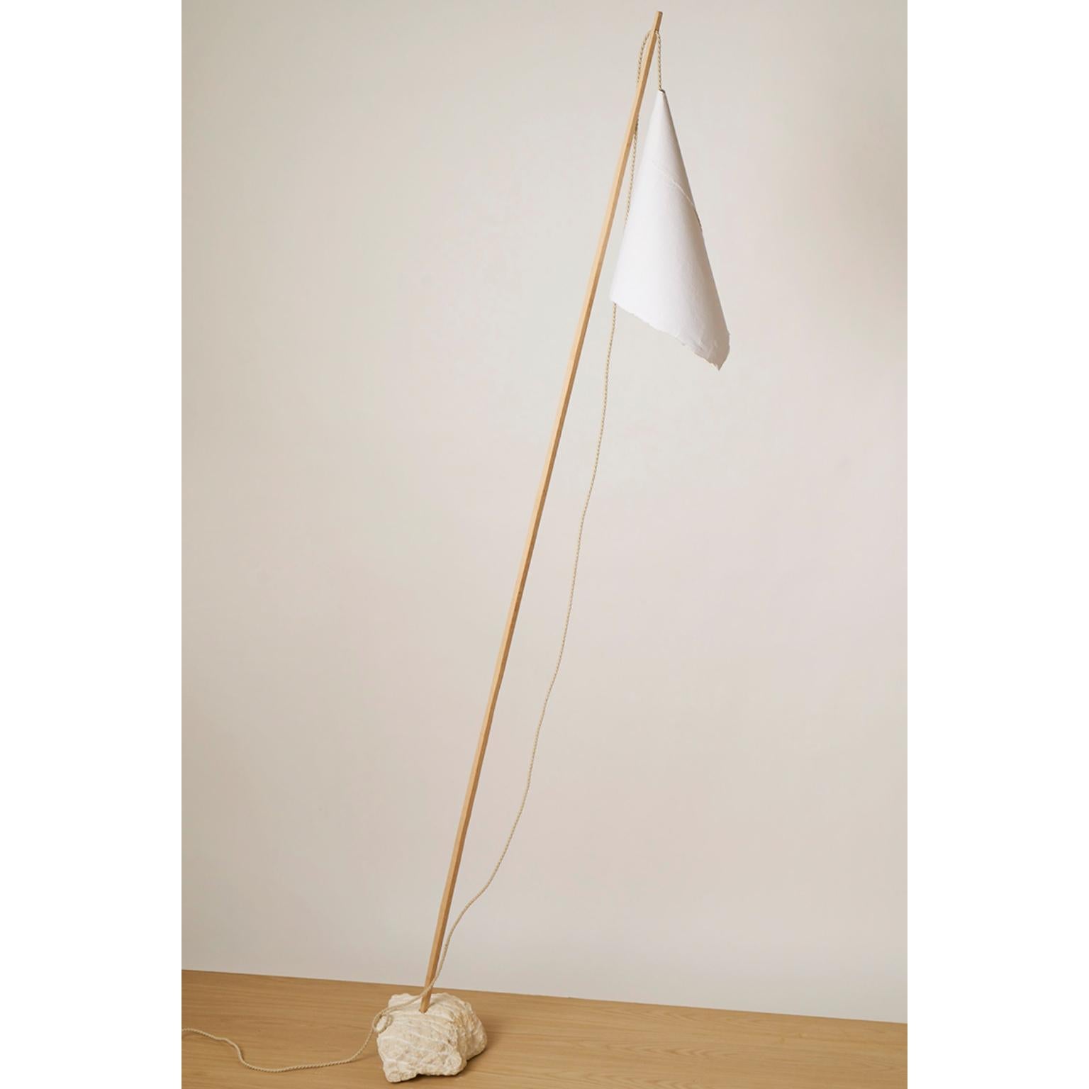 Ibiza lamp by Jean-Baptiste Van den Heede
Signed, Limited edition
Dimensions: H 45 cm
Materials: Stone, wood

Design floor and table lamp from the IBIZA collection. Hand-carved stone as well as the wooden shaft and its hand-made paper shade.