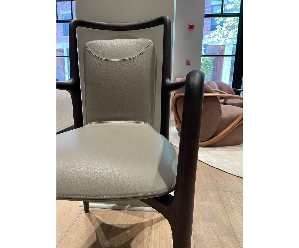 Modern Ibla Leather Chair Giorgetti Designed By Roberto Lazzeroni