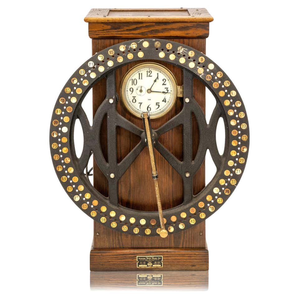 International Business Machines 'IBM' Oak Cabinet Clock, circa 1930s at ...