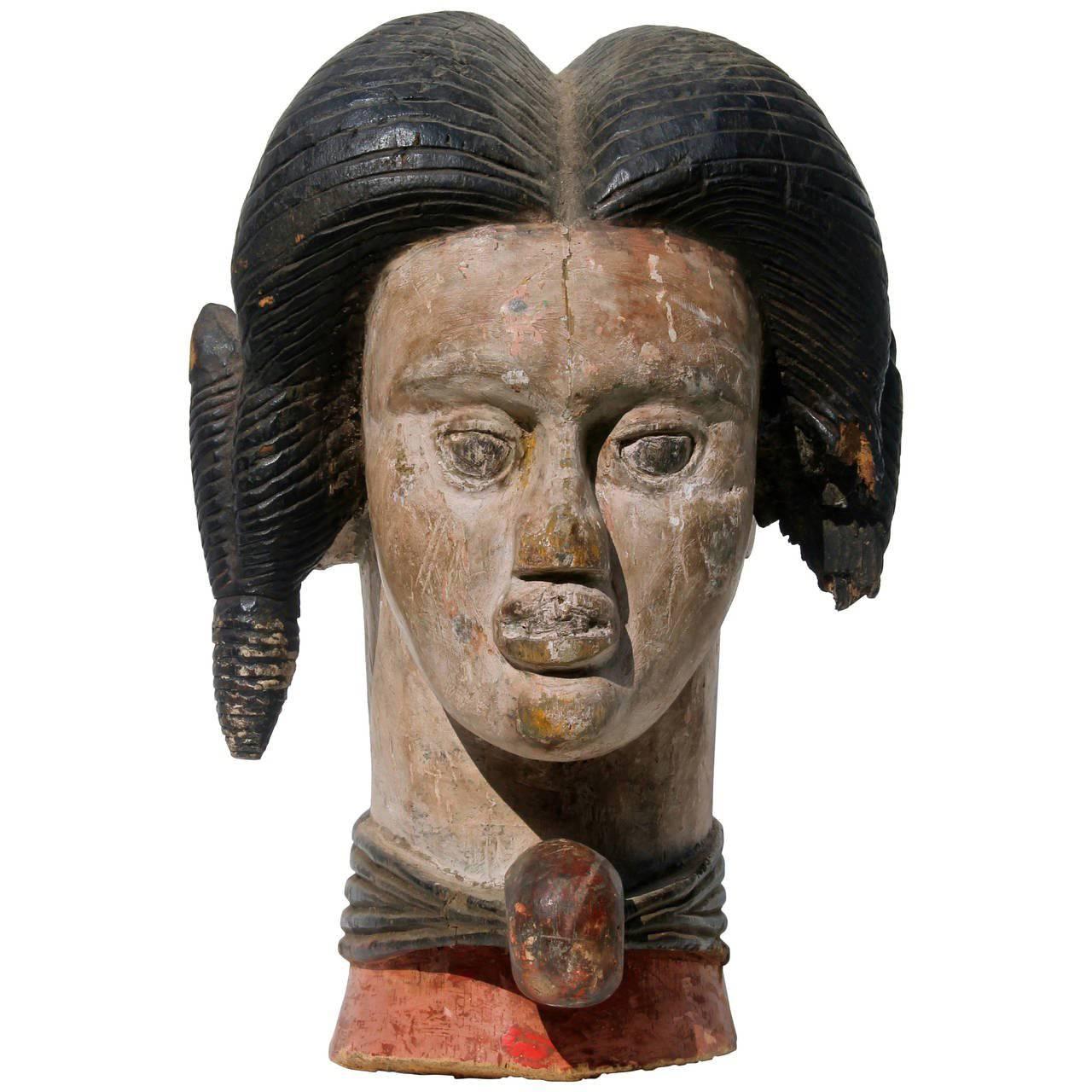 Ibo Head African Sculpture