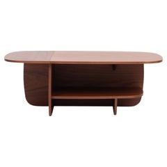 Ibon L coffee table with storage · Walnut