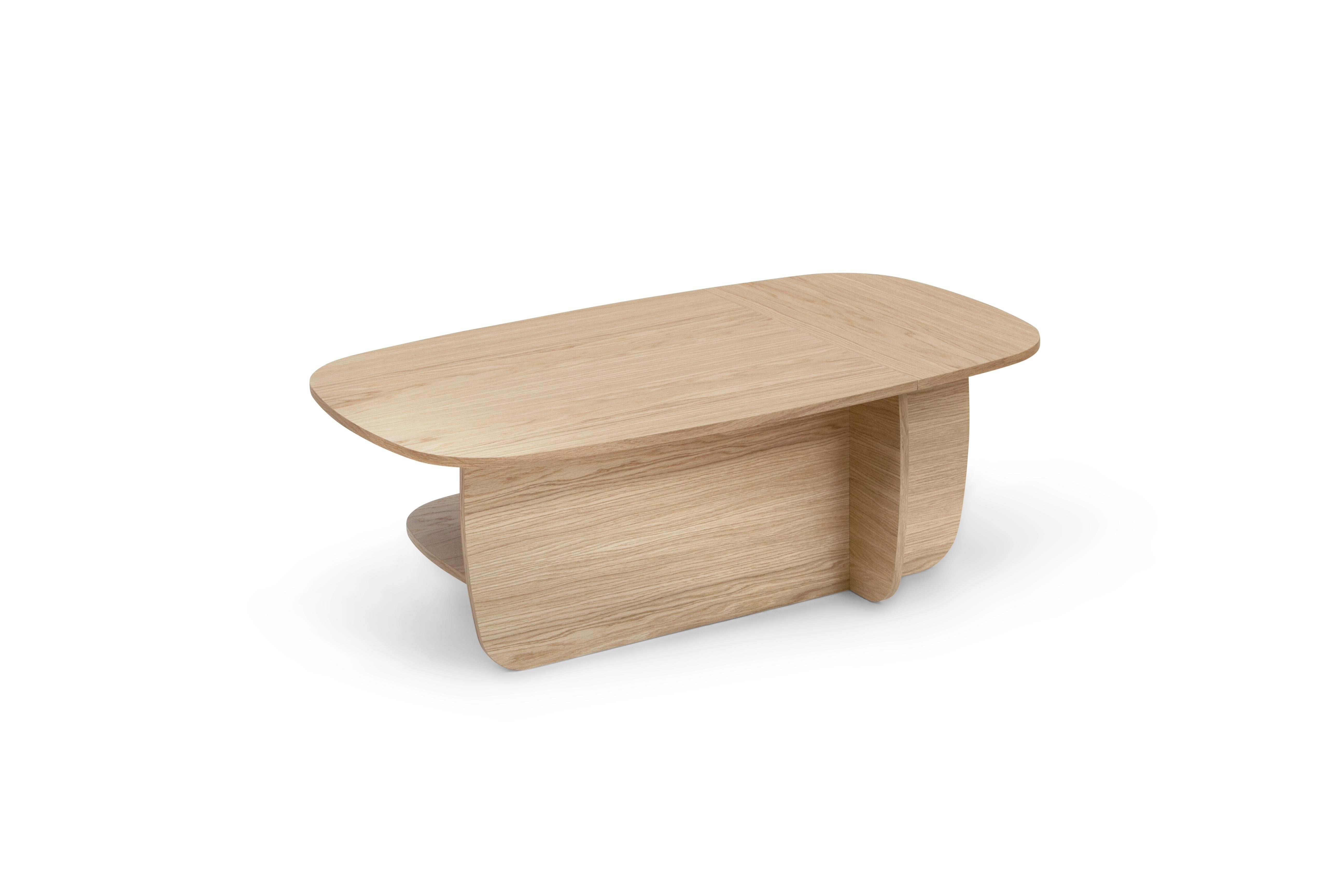 Ibon L coffee table with storage · White pigmented oak For Sale 2