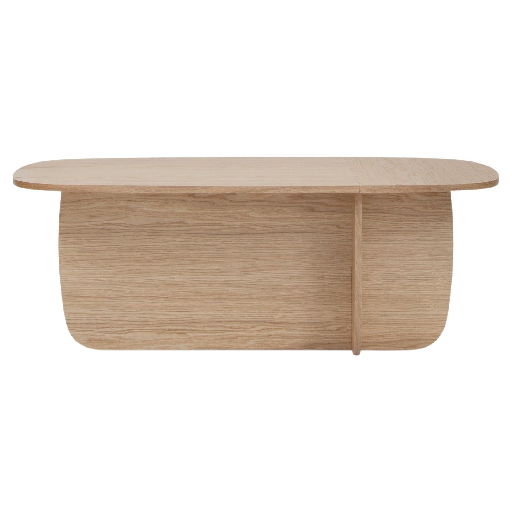 Ibon L coffee table with storage · White pigmented oak For Sale