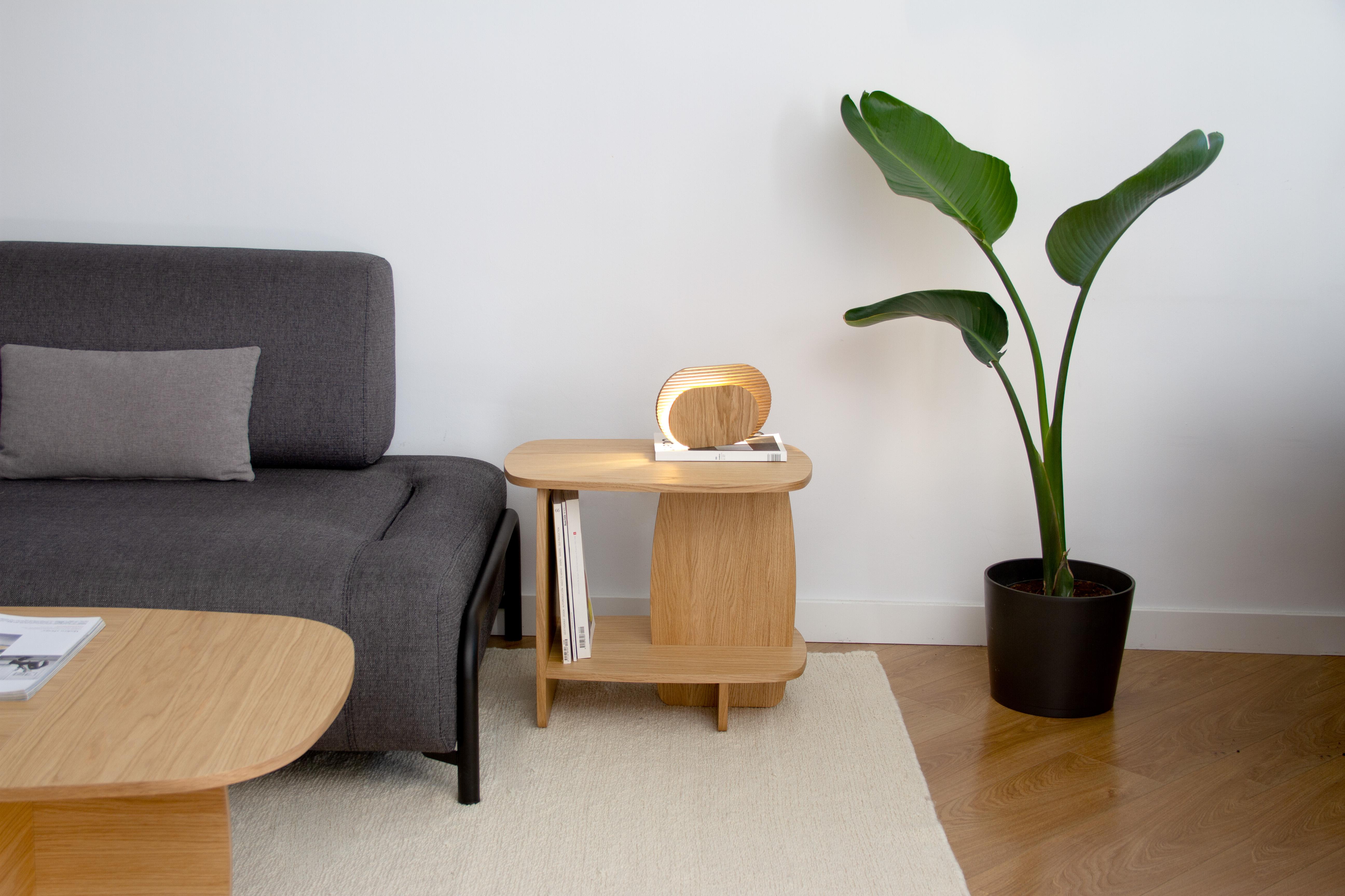 Spanish Ibon M side table with storage · Oak For Sale