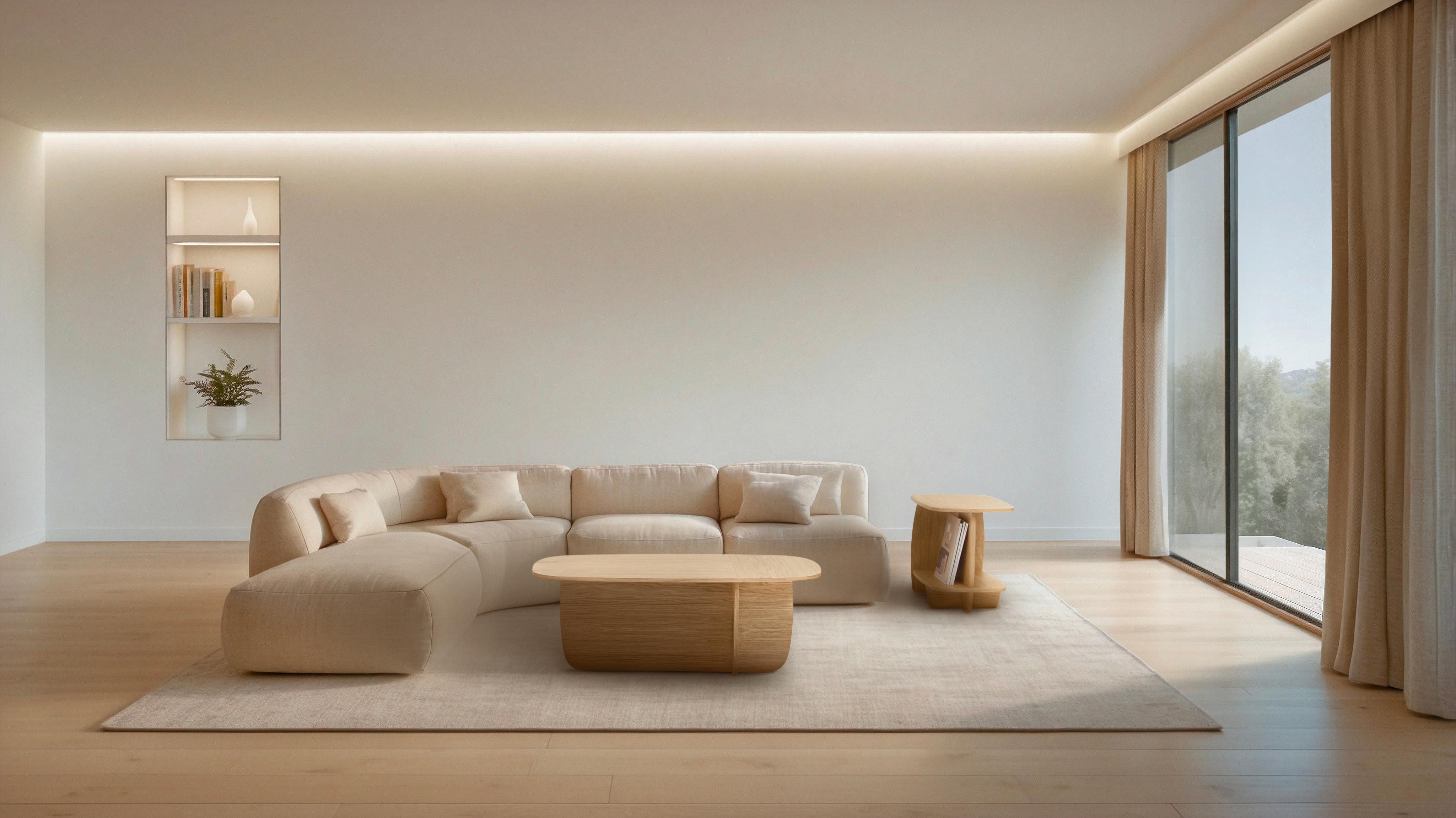 Contemporary Ibon M side table with storage · Oak For Sale