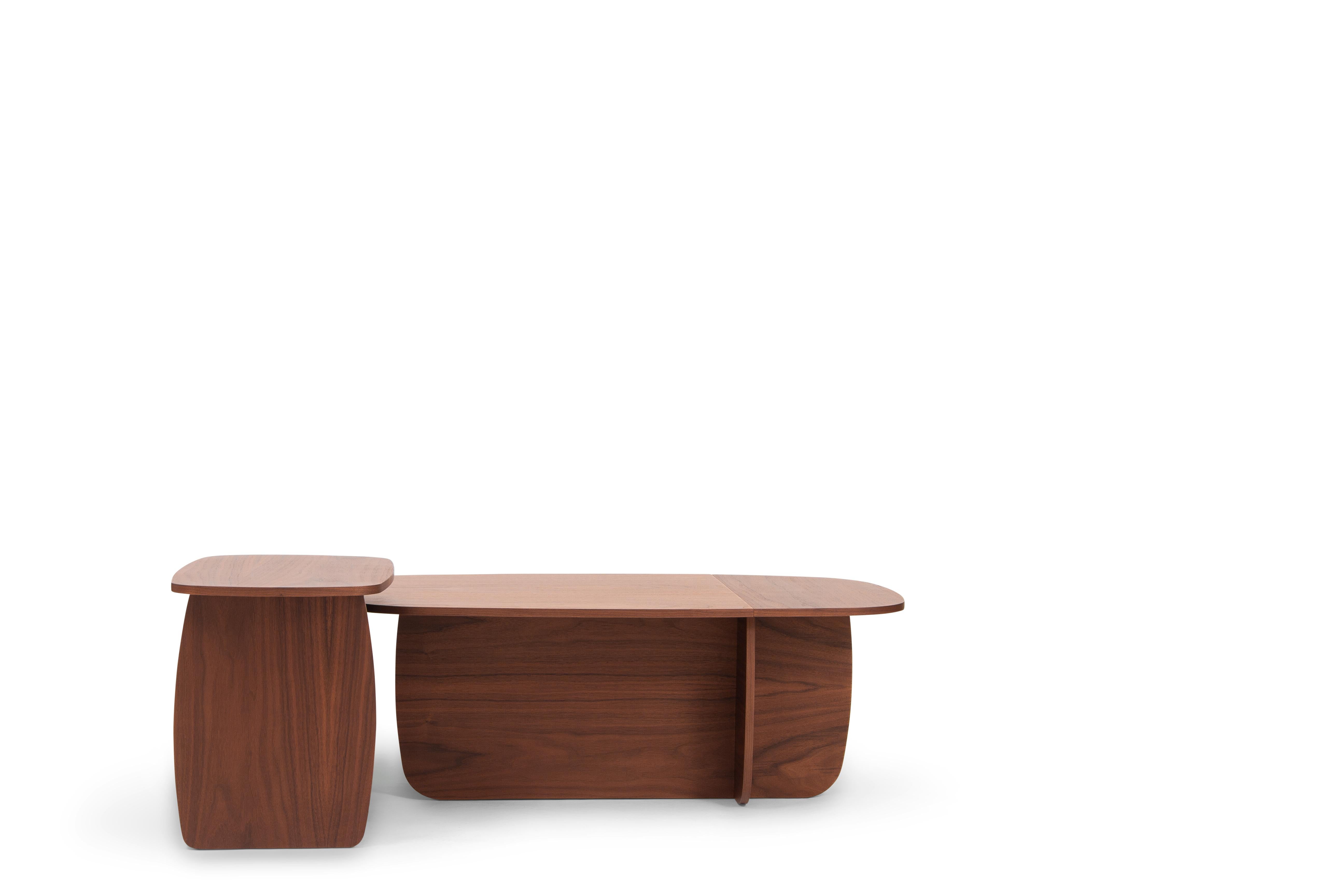 Ibon M side table with storage · Walnut For Sale 2