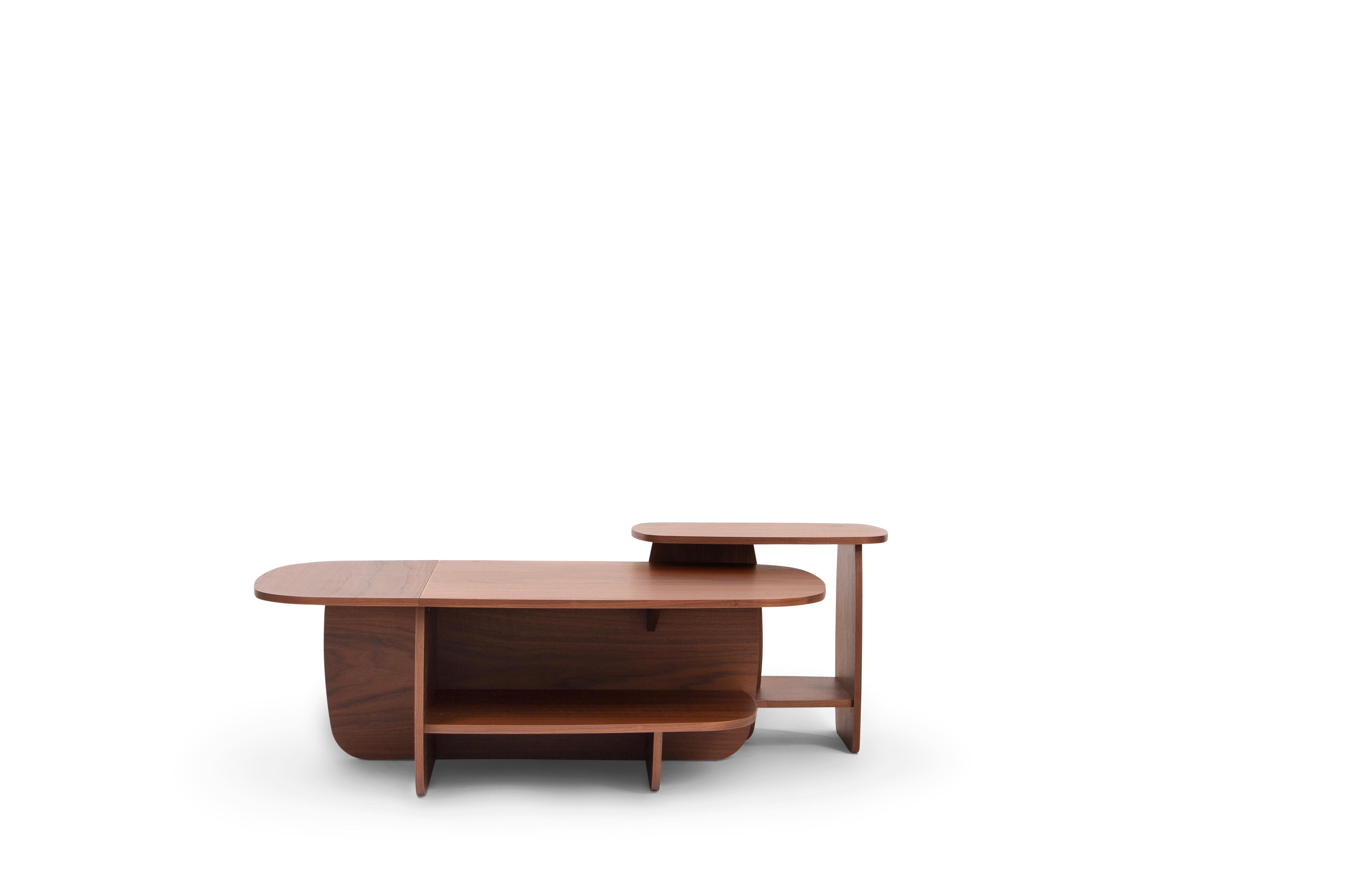 Ibon M side table with storage · Walnut For Sale 3