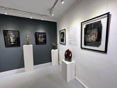 "Emancipazione" Pittura figurativa di 25" x 20" pollici (1997) di Ibrahim Abd Elmalak