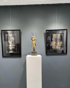 Pittura figurativa "Waiting II" (FRAMED) 19" x 11" in di Ibrahim Abd Elmalak