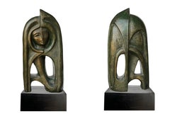 "Visaje Abstracto I" Escultura Abstracta 18" x 8" pulgadas por Ibrahim Abd Elmalak