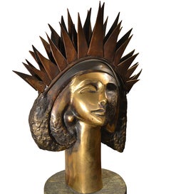 ""Coronet"" Skulptur aus Bronze und Marmor, 20"" x 10"" Zoll, von Ibrahim Abd Elmalak