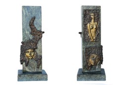 "Entropy" Bronze sculpture 22" x 9" inch by Ibrahim Abd Elmalak