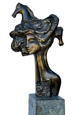 "Equine Spirit I" Bronzeskulptur 14.5" x 6" Zoll von Ibrahim Abd Elmalak