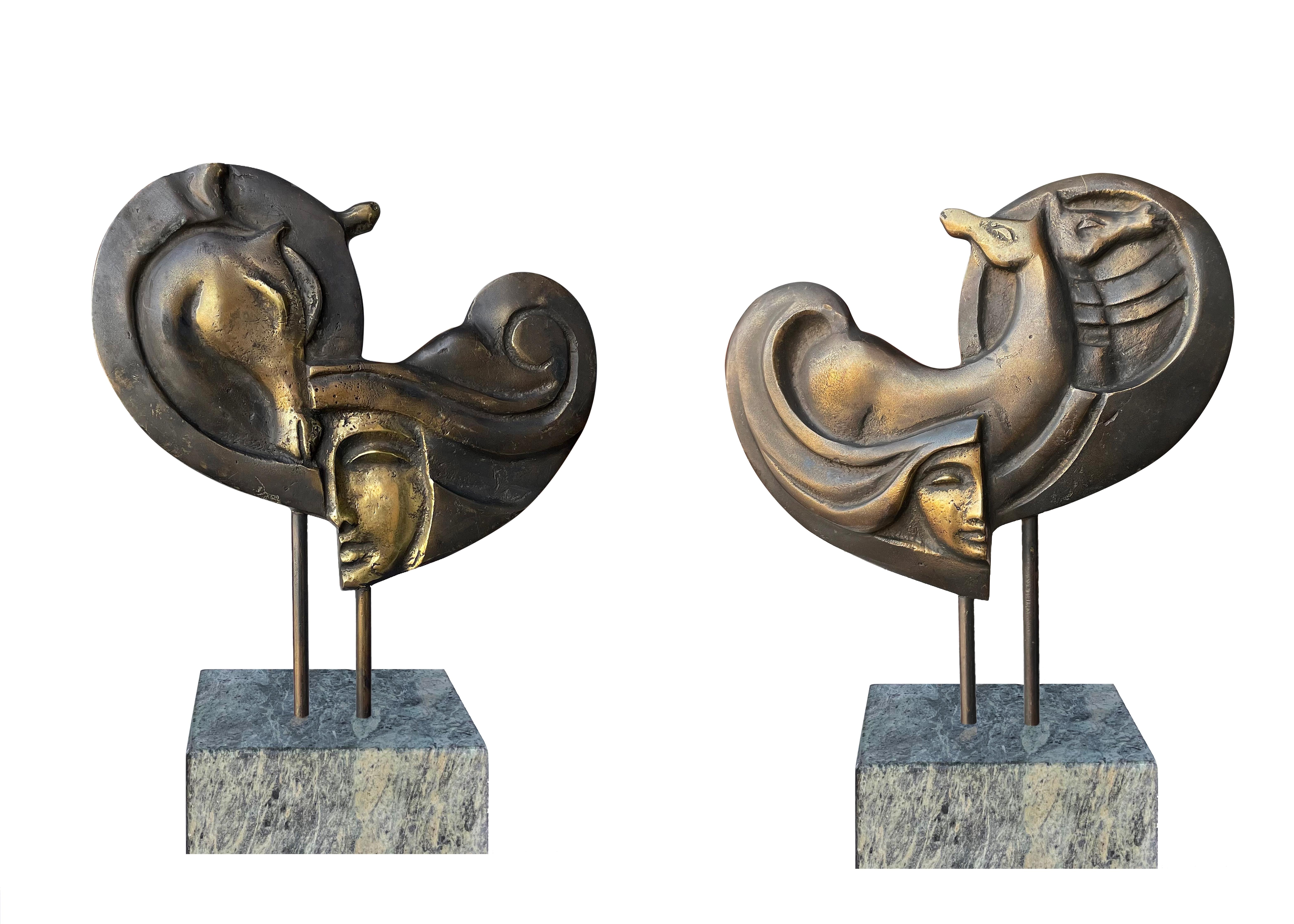 bronze love sculpture