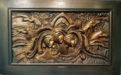 "Sisters of the Wind" Wall Sculpture 25" x 36" inch by Ibrahim Abd Elmalak