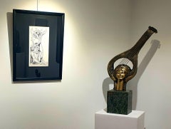 "Sinfonia I" Scultura in bronzo di 28" x 15" pollici di Ibrahim Abd Elmalak