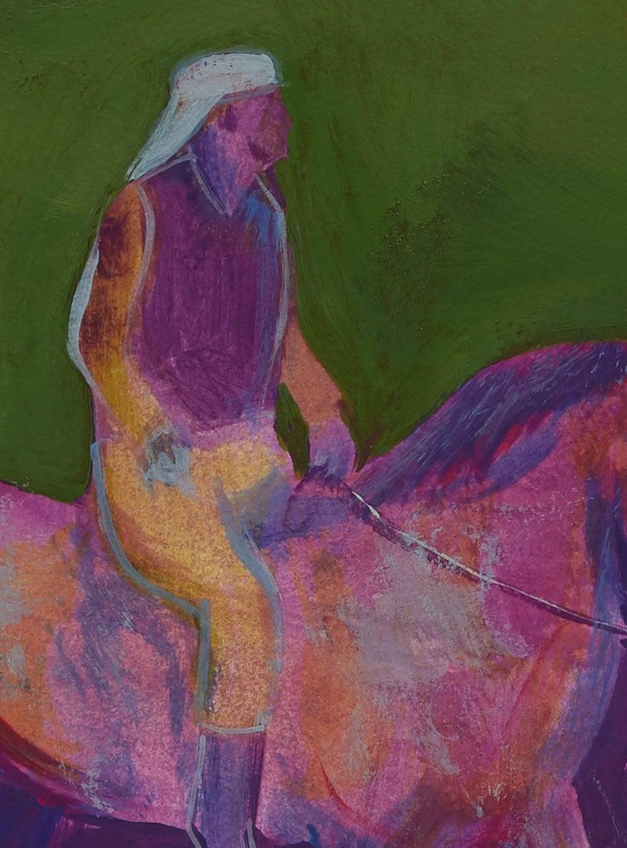 Si vous étiez un cheval 3 - peinture figurative contemporaine aux couleurs vives - Contemporain Painting par Ibrahim Abusitta
