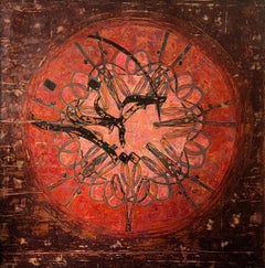 "Abstract Calligraphy" Painting 59" x 59" inch by Ibrahim Khatab