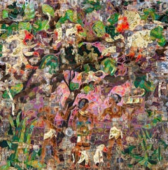 Peinture "Mystic" 59" x 59" pouces par Ibrahim Khatab
